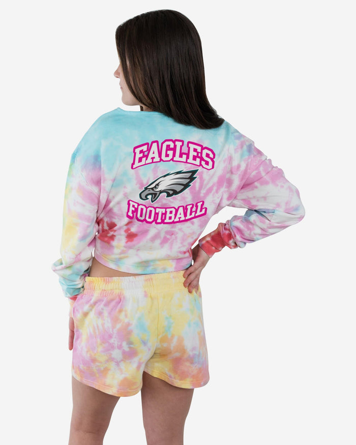 Philadelphia Eagles Womens Pastel Tie-Dye Blast Lounge Shorts FOCO - FOCO.com