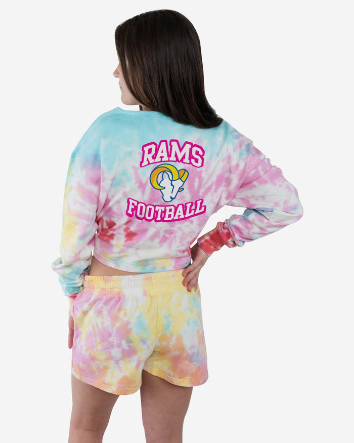 Los Angeles Rams Womens Pastel Tie-Dye Blast Lounge Shorts FOCO - FOCO.com
