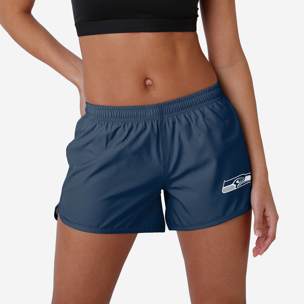 Seattle Seahawks Womens Solid Running Shorts FOCO S - FOCO.com