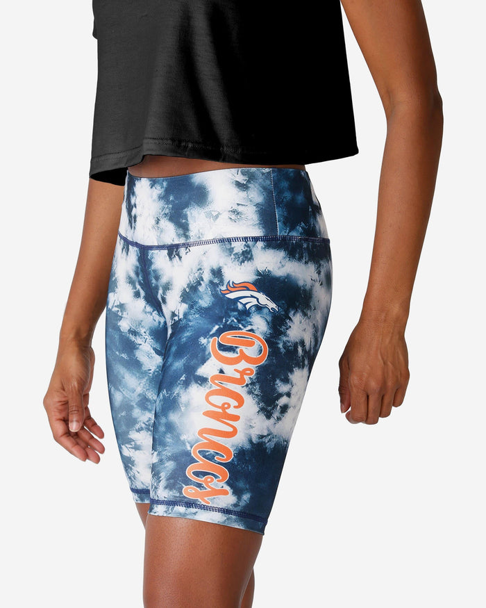 Denver Broncos Womens Team Color Tie-Dye Bike Shorts FOCO S - FOCO.com