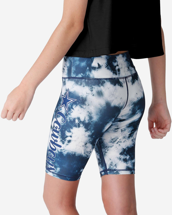 Dallas Cowboys Womens Team Color Tie-Dye Bike Shorts FOCO - FOCO.com