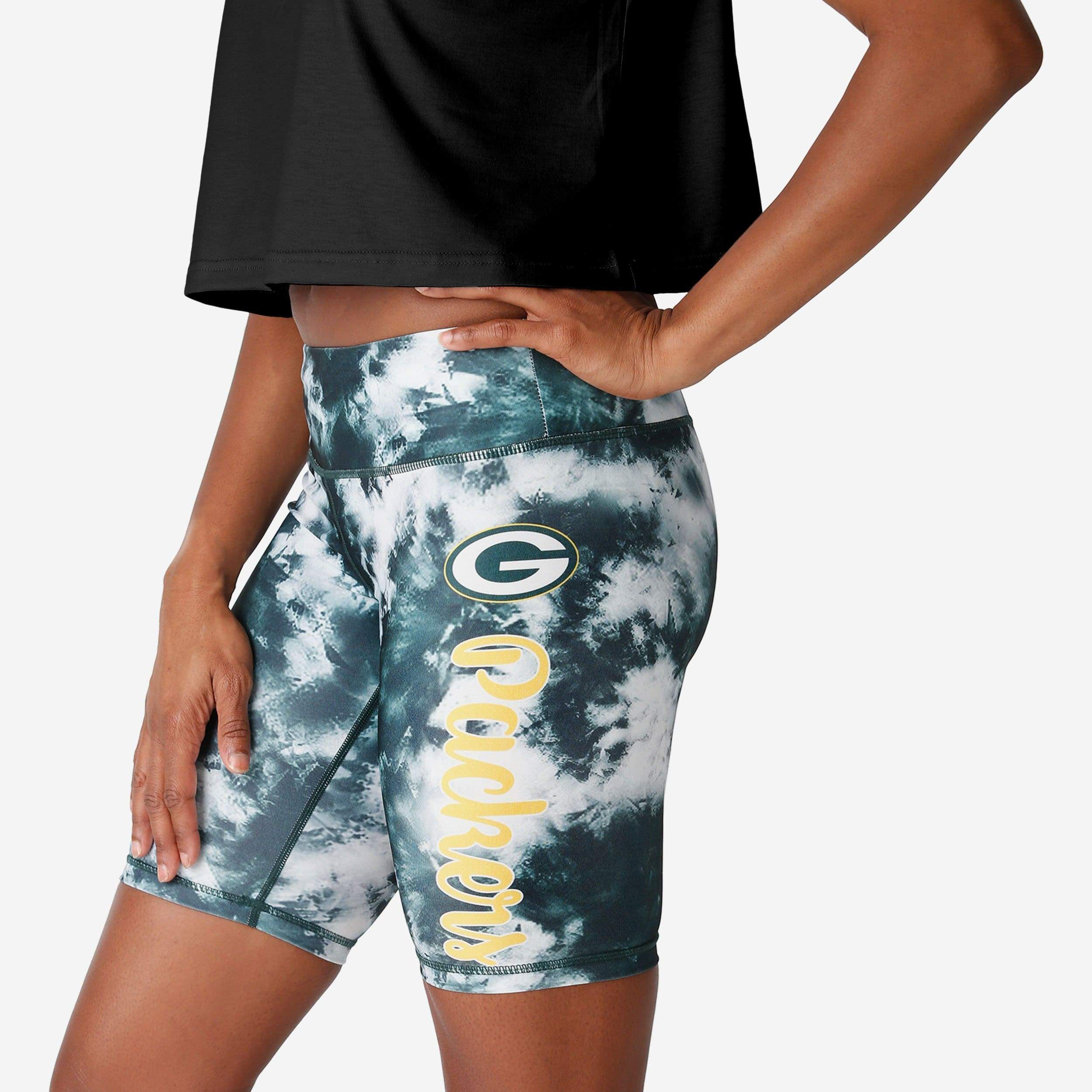 Green Bay Packers Womens Camo Bike Shorts, Size: S