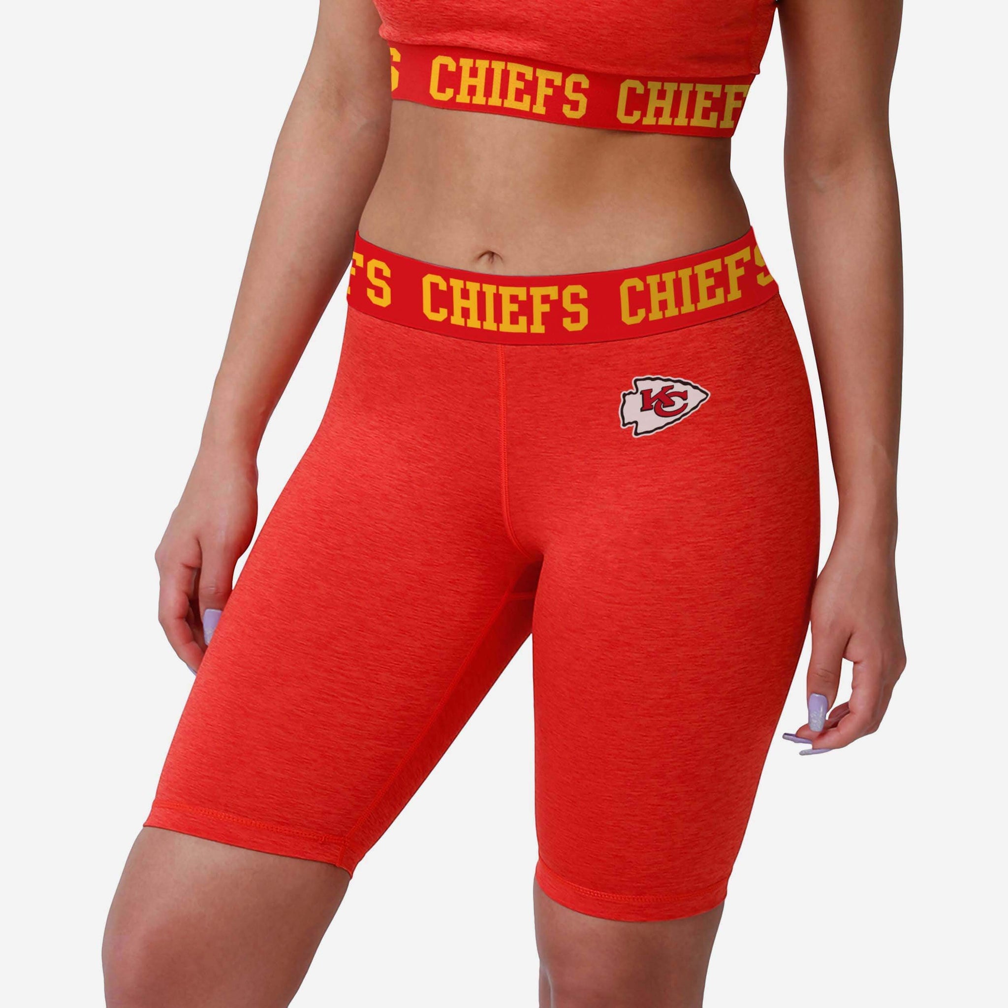 Kansas City Chiefs Womens Team Color Static Sports Bra FOCO