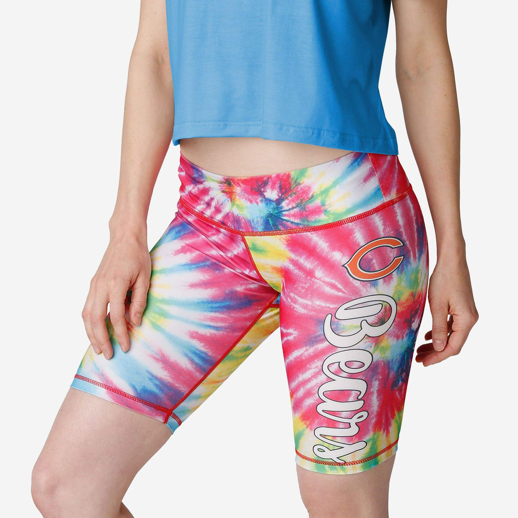 Chicago Bears Womens Tie-Dye Bike Shorts FOCO S - FOCO.com