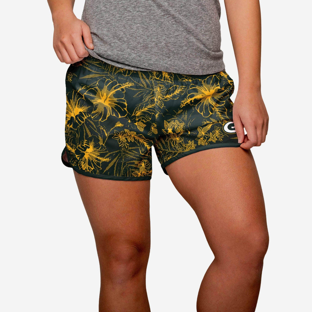 Green Bay Packers Womens Island Vibes Shorts FOCO S - FOCO.com