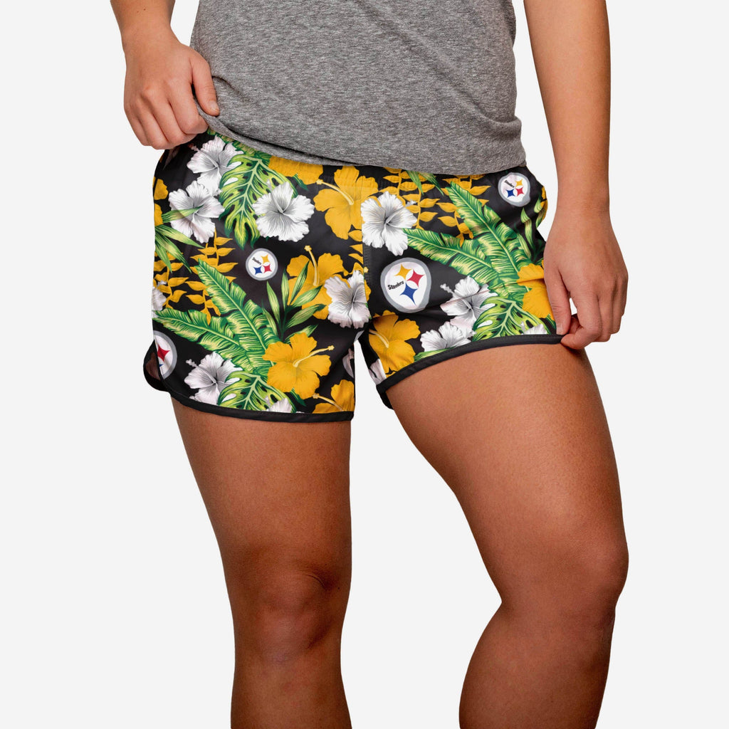 Pittsburgh Steelers Womens Tropical Breeze Shorts FOCO S - FOCO.com