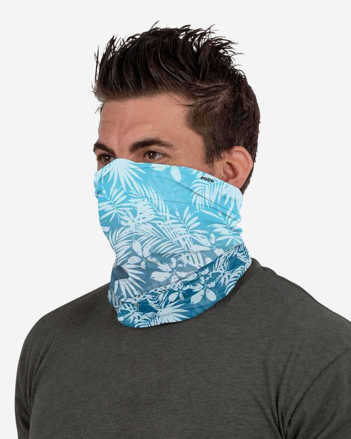 Aqua Floral Gaiter Scarf FOCO - FOCO.com