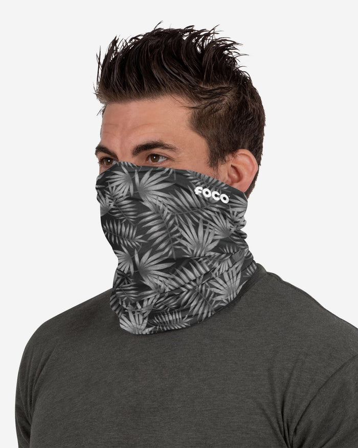 Black Floral Brushed Polyester Gaiter Scarf FOCO - FOCO.com