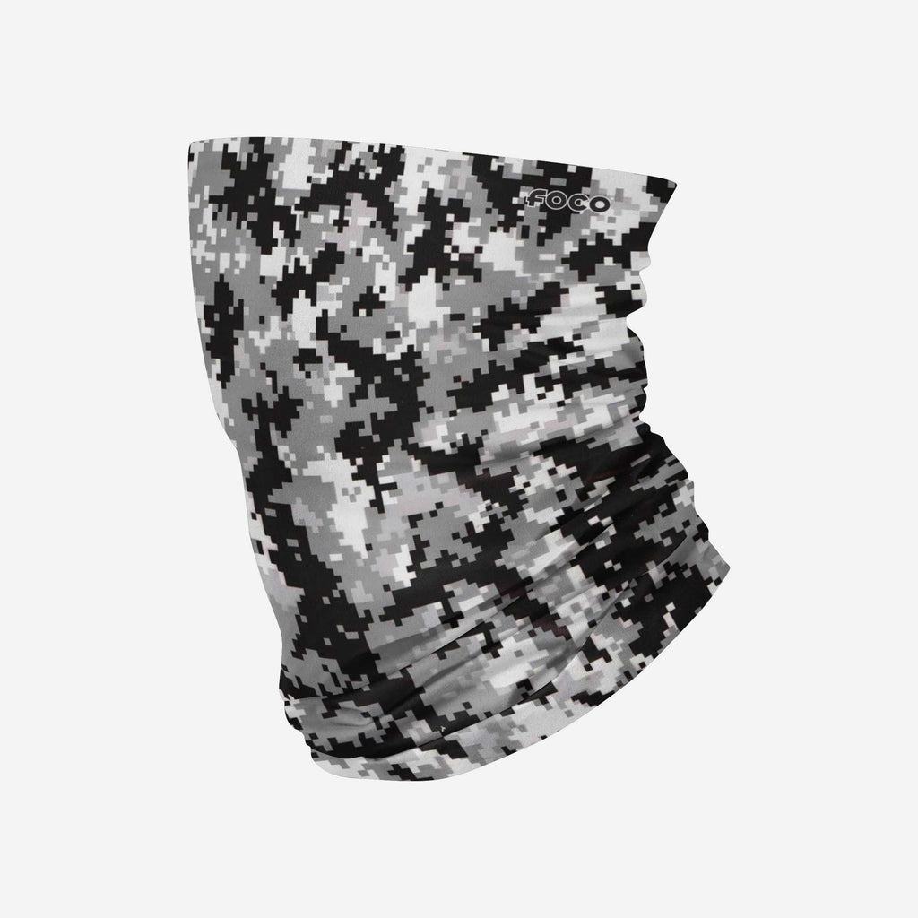 Black & White Digital Camo Gaiter Scarf FOCO - FOCO.com