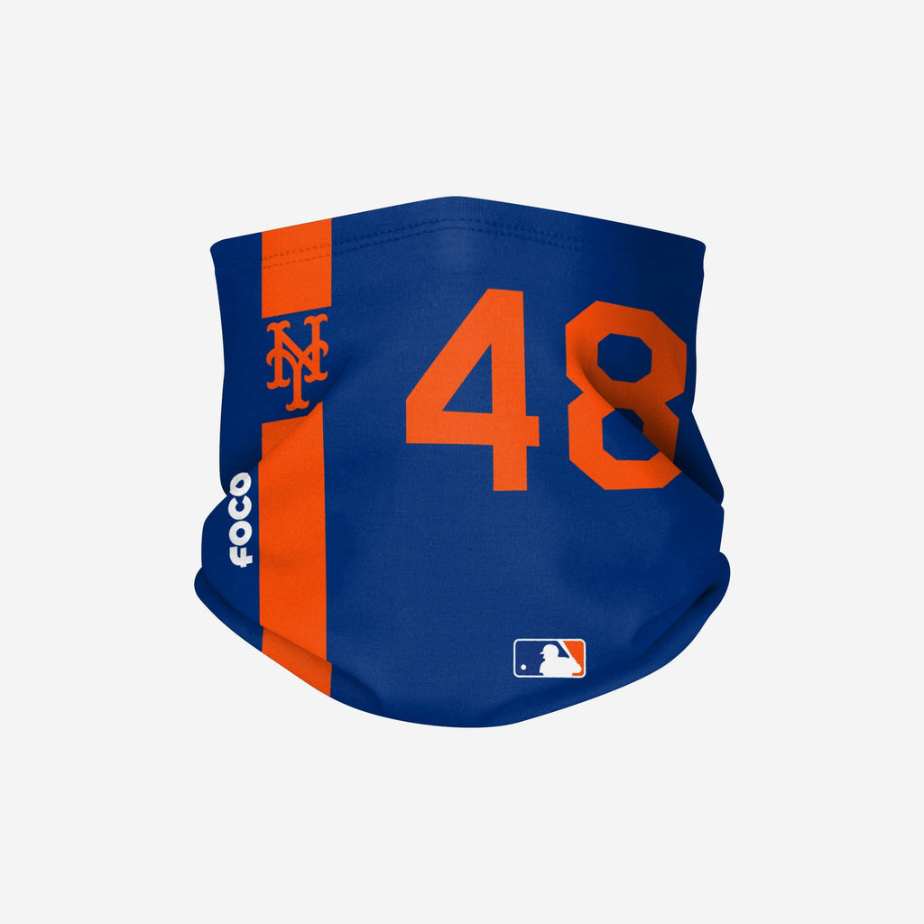 Jacob deGrom New York Mets On-Field Blue & Orange UV Gaiter Scarf FOCO - FOCO.com