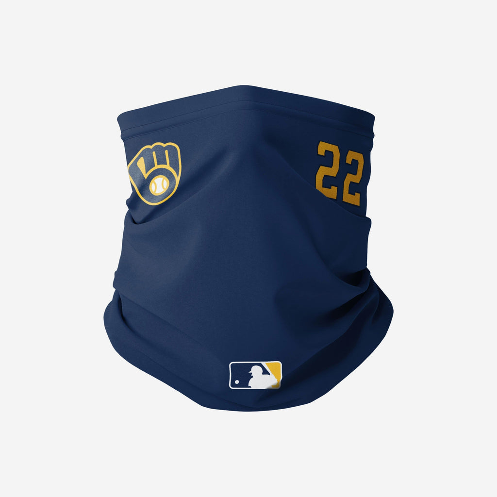 Christian Yelich Milwaukee Brewers On-Field Gameday Gaiter Scarf FOCO - FOCO.com