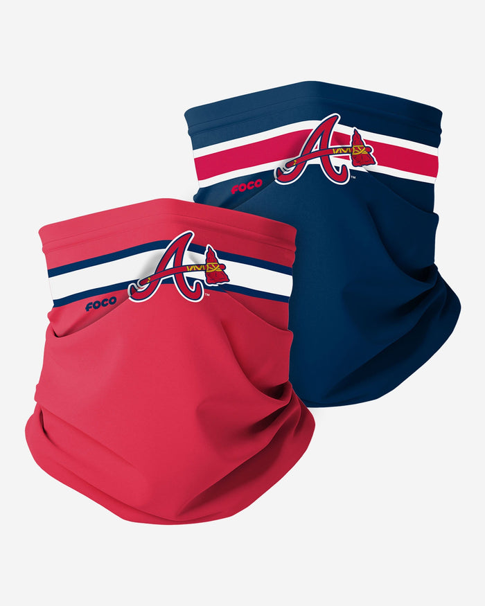 Atlanta Braves Stitched 2 Pack Gaiter Scarf FOCO - FOCO.com