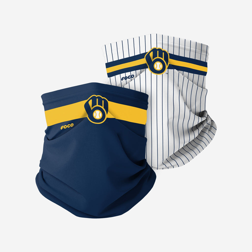 Milwaukee Brewers Stitched 2 Pack Gaiter Scarf FOCO - FOCO.com