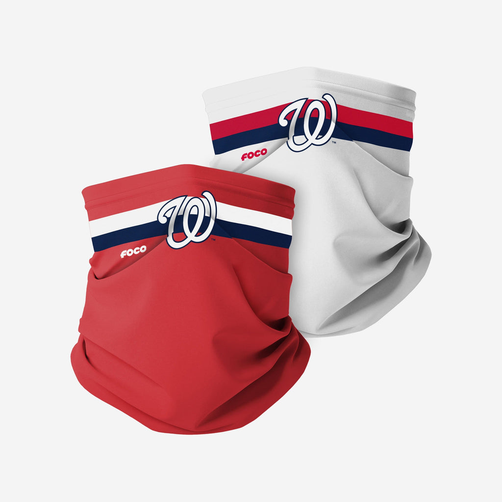 Washington Nationals Stitched 2 Pack Gaiter Scarf FOCO - FOCO.com