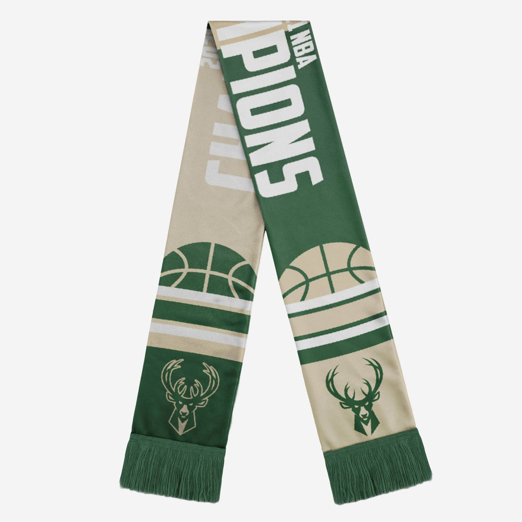 Milwaukee Bucks 2021 NBA Champions Acrylic Scarf FOCO - FOCO.com