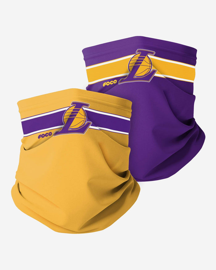 Los Angeles Lakers Stitched 2 Pack Gaiter Scarf FOCO - FOCO.com