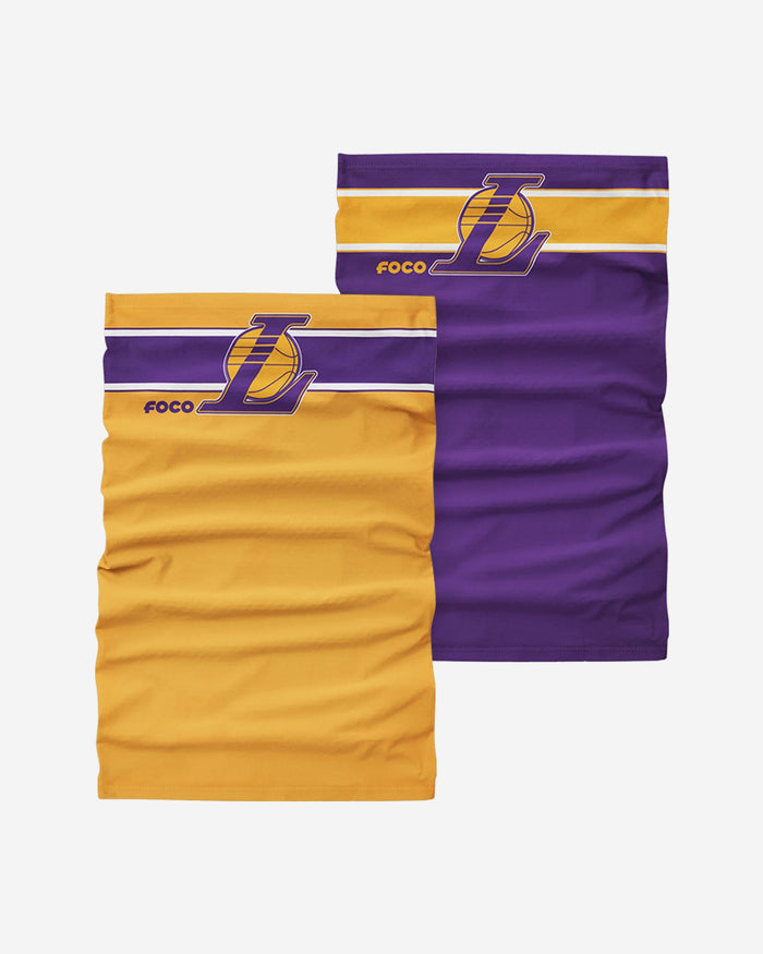 Los Angeles Lakers Stitched 2 Pack Gaiter Scarf FOCO - FOCO.com