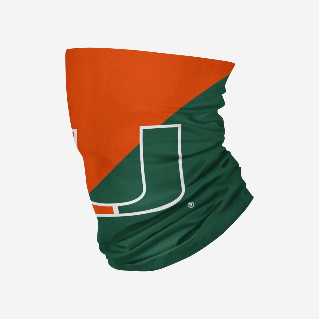 Miami Hurricanes Big Logo Gaiter Scarf FOCO - FOCO.com