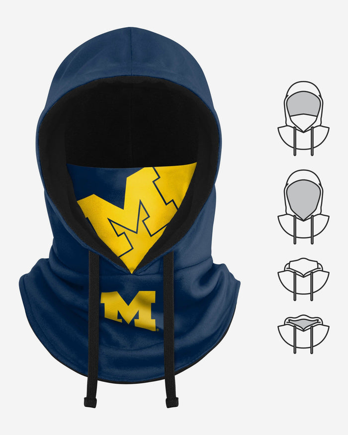 Michigan Wolverines Drawstring Hooded Gaiter FOCO - FOCO.com