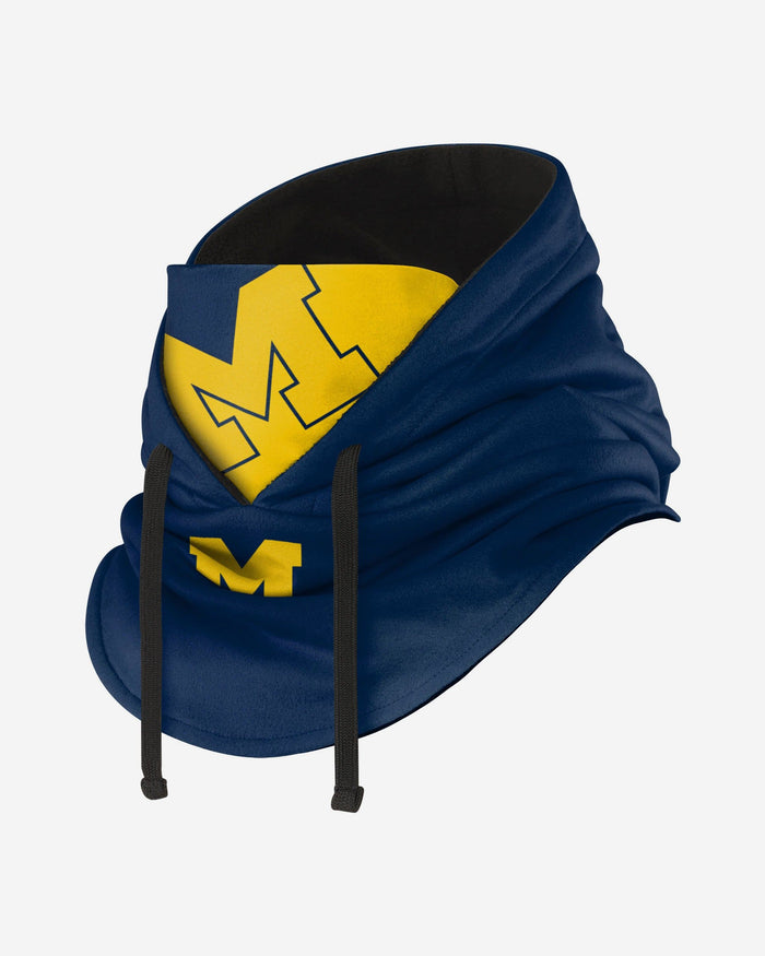 Michigan Wolverines Drawstring Hooded Gaiter FOCO - FOCO.com