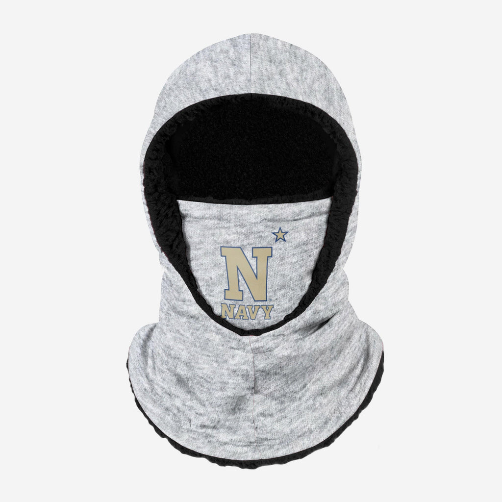 Navy Midshipmen Heather Grey Big Logo Hooded Gaiter FOCO - FOCO.com