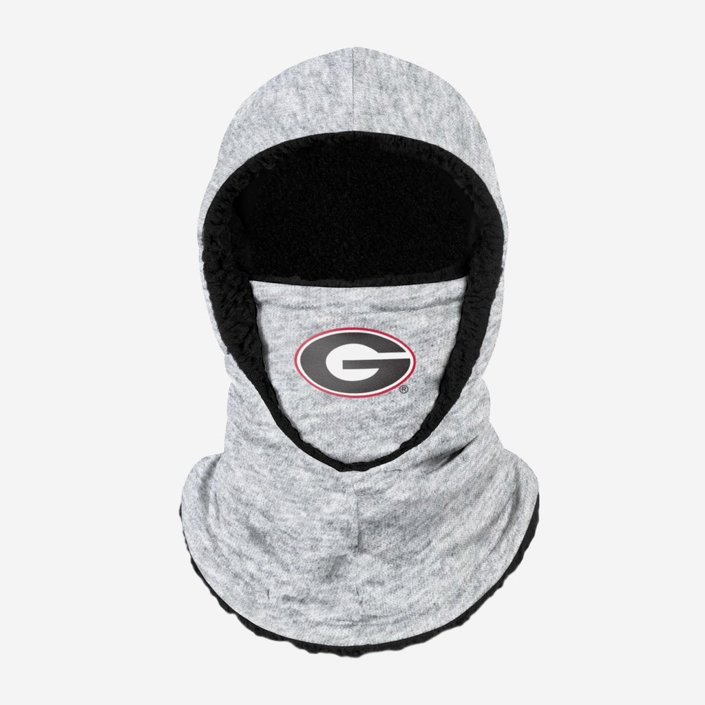 Georgia Bulldogs Heather Grey Big Logo Hooded Gaiter FOCO Adult - FOCO.com