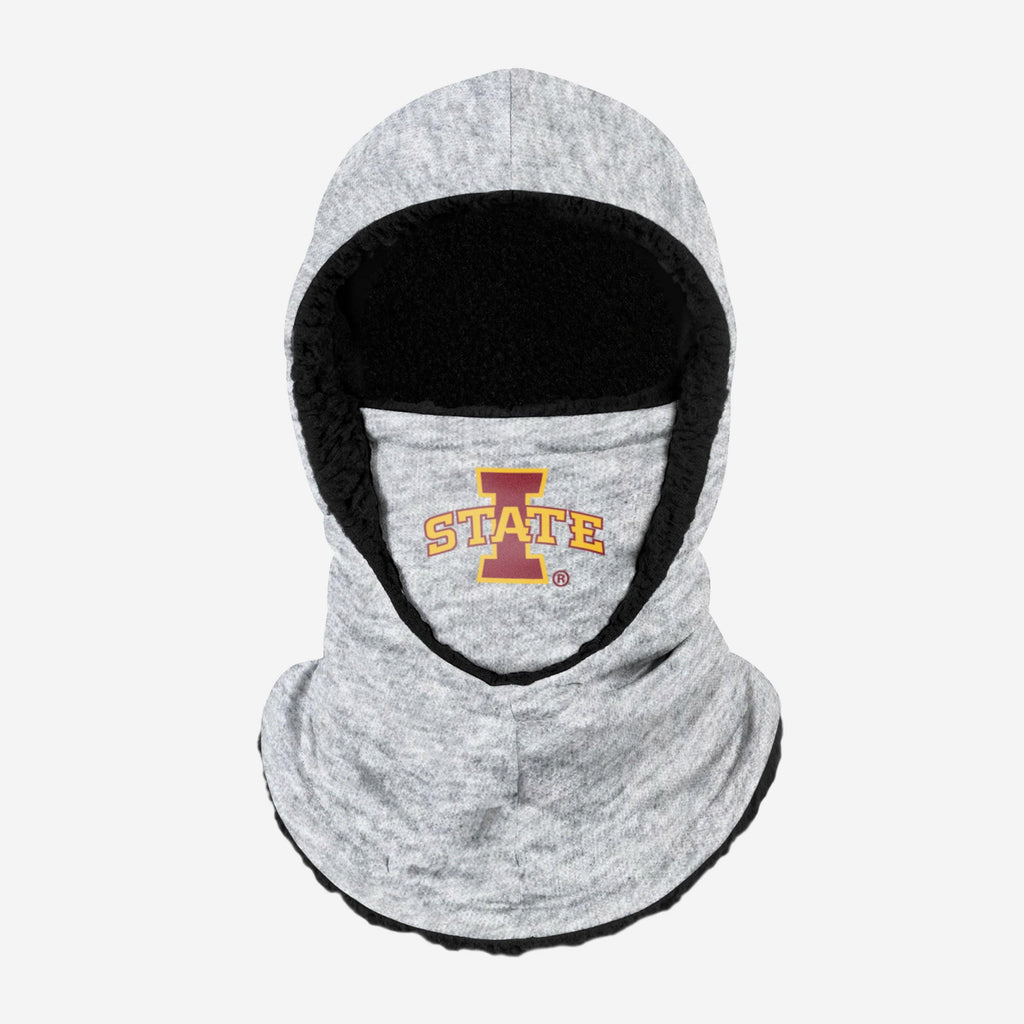 Iowa State Cyclones Heather Grey Big Logo Hooded Gaiter FOCO Adult - FOCO.com