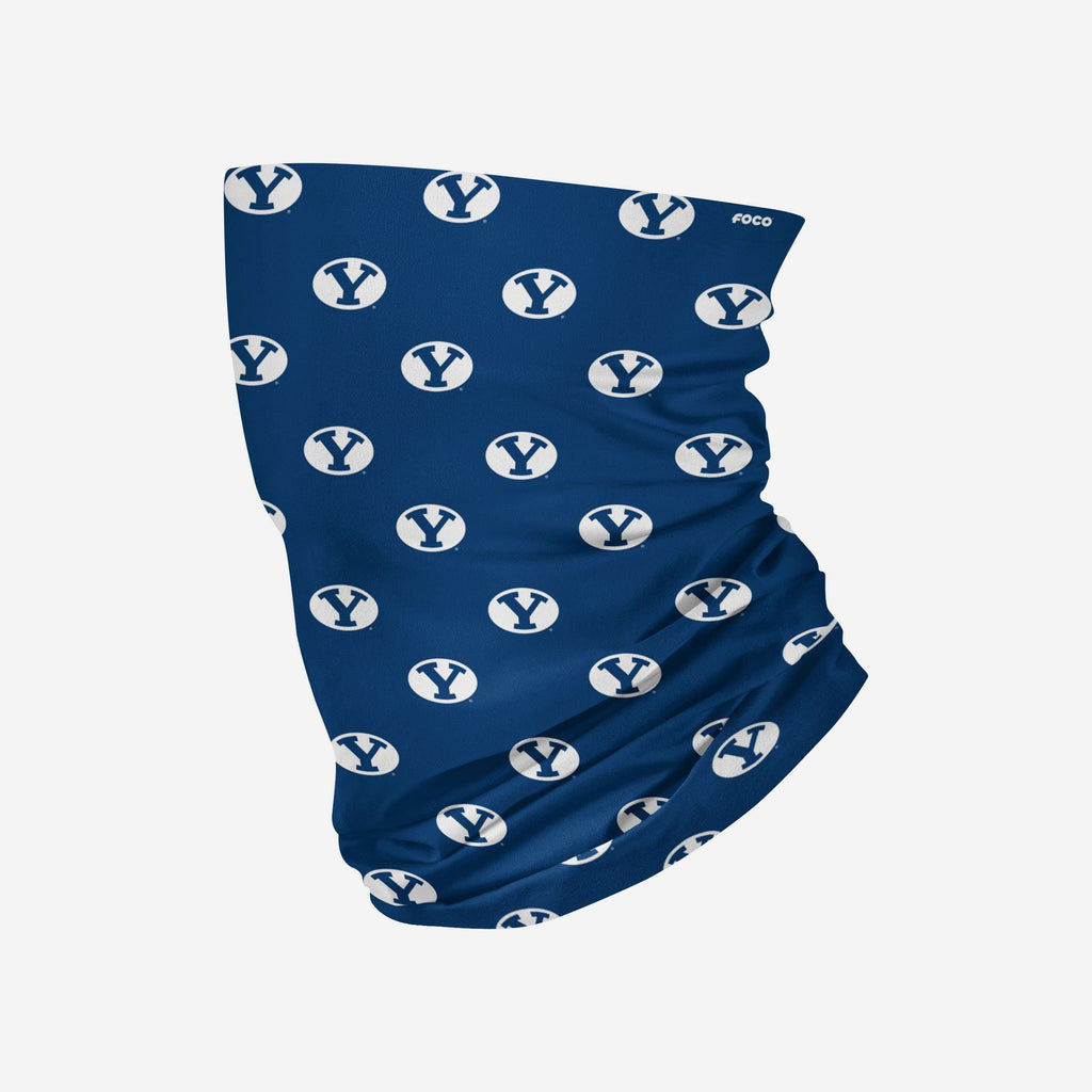 BYU Cougars Mini Print Logo Gaiter Scarf FOCO - FOCO.com