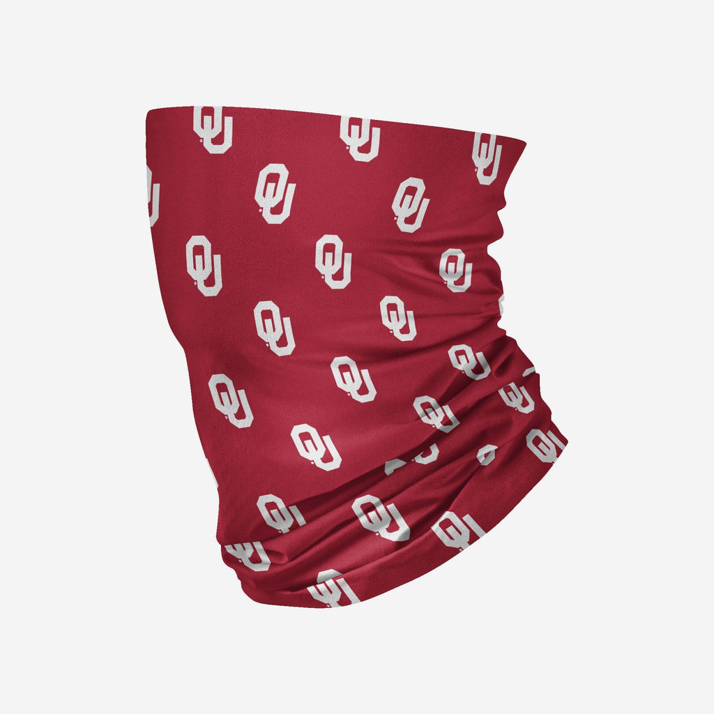 Oklahoma Sooners Mini Print Logo Gaiter Scarf FOCO - FOCO.com