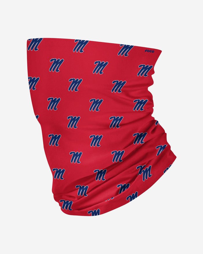 Ole Miss Rebels Mini Print Logo Gaiter Scarf FOCO - FOCO.com