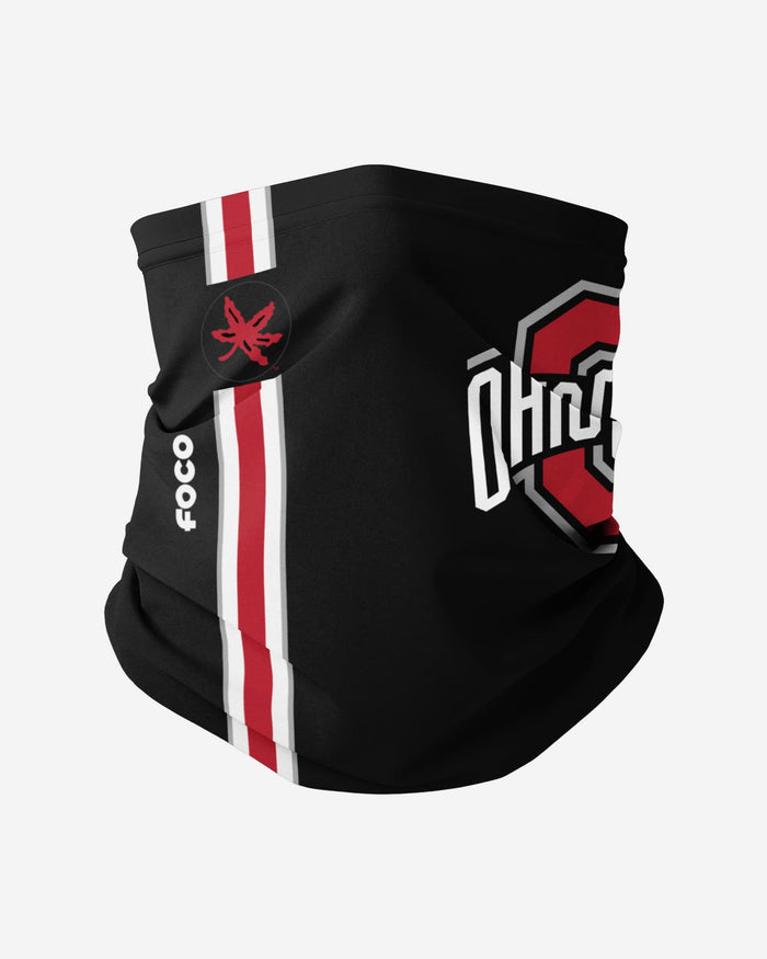 Ohio State Buckeyes On-Field Sideline Logo Black Gaiter Scarf FOCO - FOCO.com