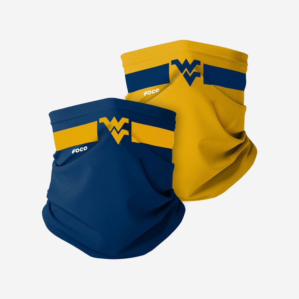 West Virginia Mountaineers Stitched 2 Pack Gaiter Scarf FOCO - FOCO.com