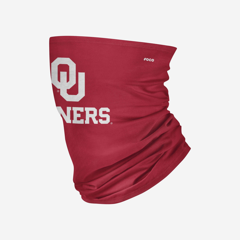 Oklahoma Sooners Team Logo Stitched Gaiter Scarf FOCO - FOCO.com