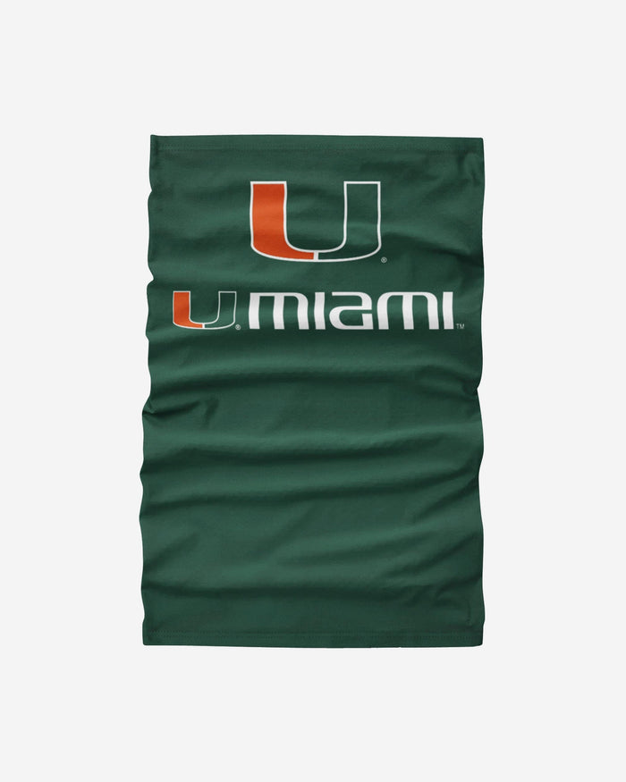 Miami Hurricanes Team Logo Stitched Gaiter Scarf FOCO - FOCO.com