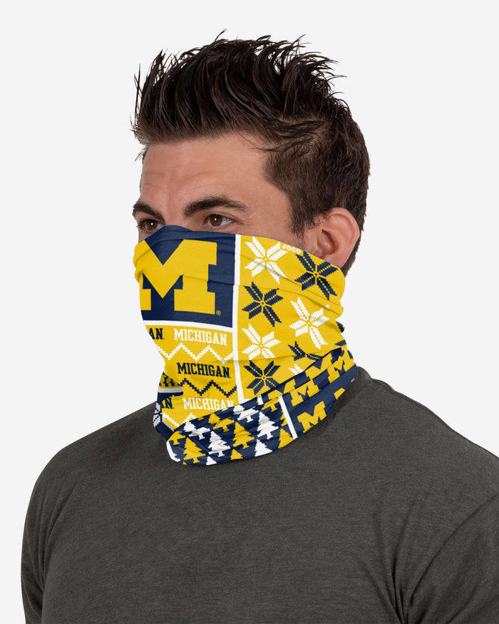 Michigan Wolverines Busy Block Gaiter Scarf FOCO - FOCO.com