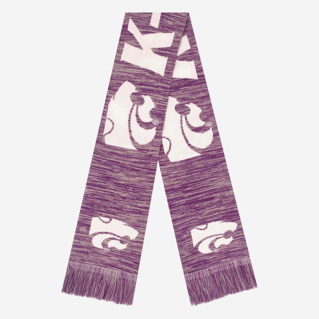 Kansas State Wildcats Wordmark Big Logo Colorblend Scarf FOCO - FOCO.com