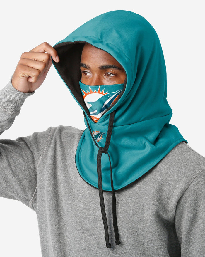 Miami Dolphins Drawstring Hooded Gaiter FOCO - FOCO.com