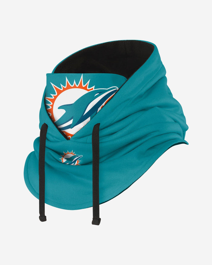 Miami Dolphins Drawstring Hooded Gaiter FOCO - FOCO.com