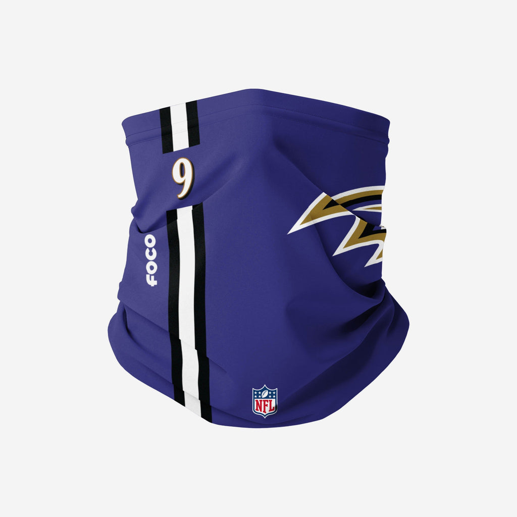 Justin Tucker Baltimore Ravens On-Field Sideline Logo Gaiter Scarf FOCO - FOCO.com