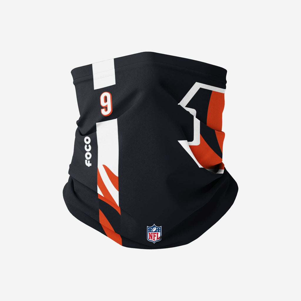 Joe Burrow Cincinnati Bengals On-Field Sideline Logo Gaiter Scarf FOCO - FOCO.com