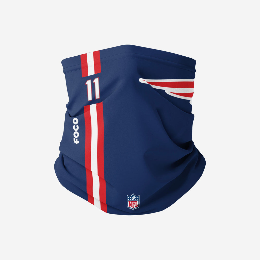 Julian Edelman New England Patriots On-Field Sideline Logo Gaiter Scarf FOCO - FOCO.com