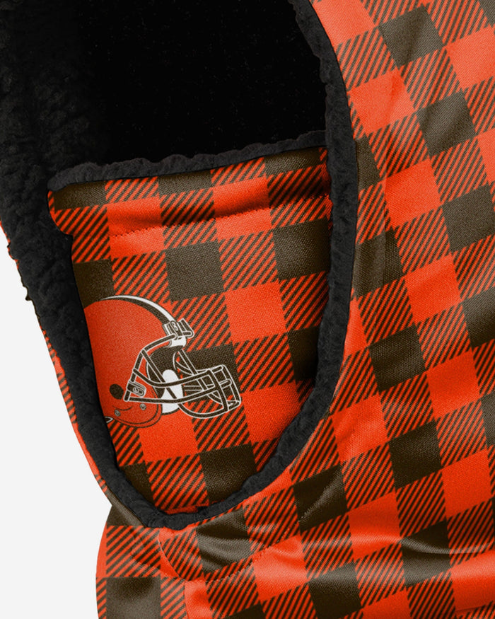 Cleveland Browns Plaid Hooded Gaiter FOCO - FOCO.com