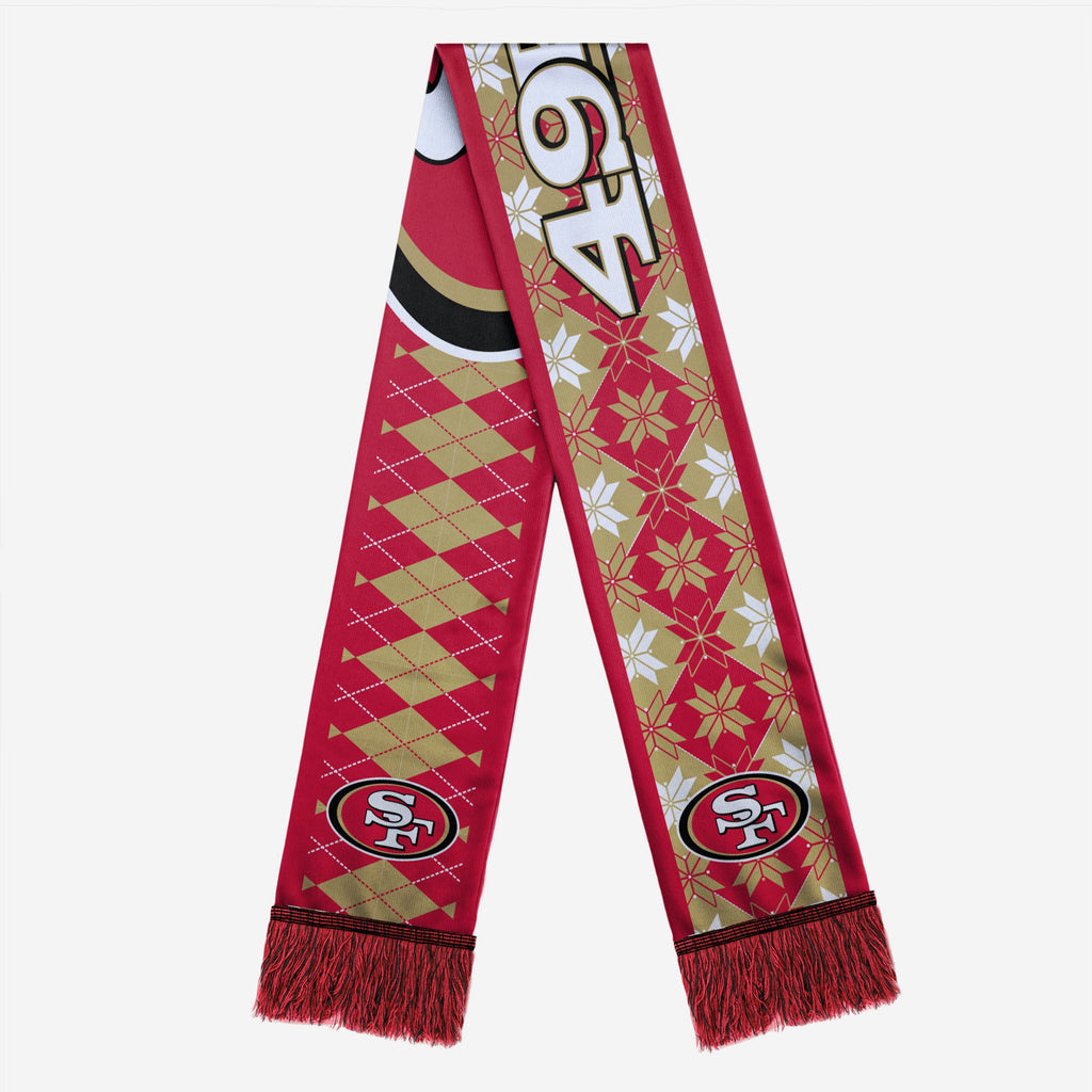 San Francisco 49ers Reversible Ugly Scarf FOCO - FOCO.com