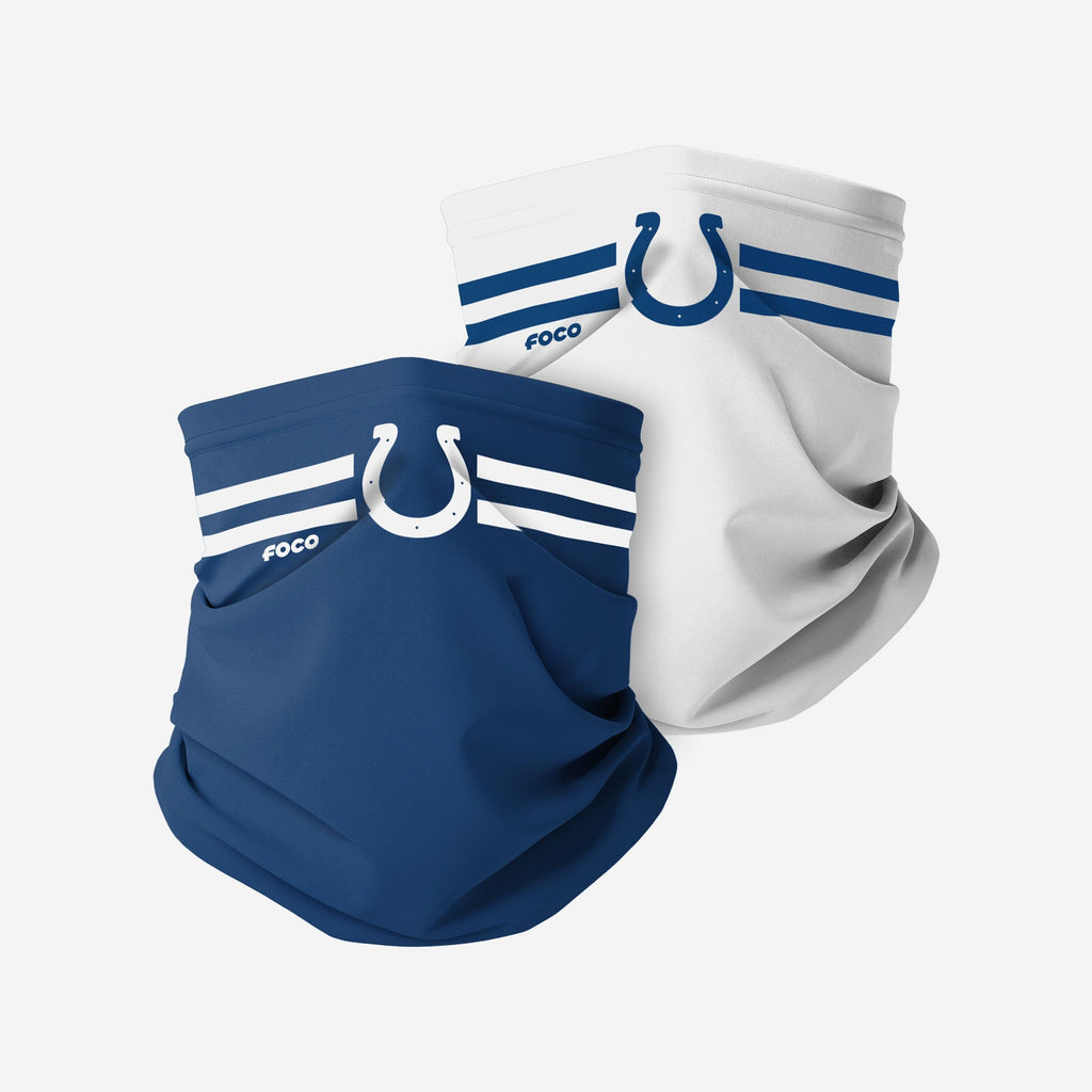 Indianapolis Colts Stitched 2 Pack Gaiter Scarf FOCO - FOCO.com