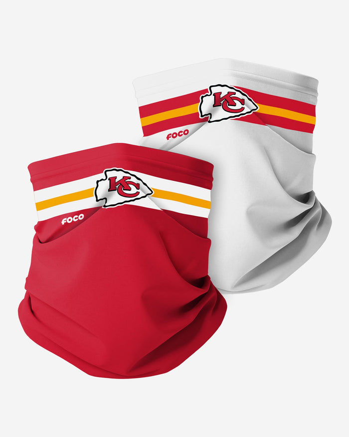 Kansas City Chiefs Stitched 2 Pack Gaiter Scarf FOCO - FOCO.com