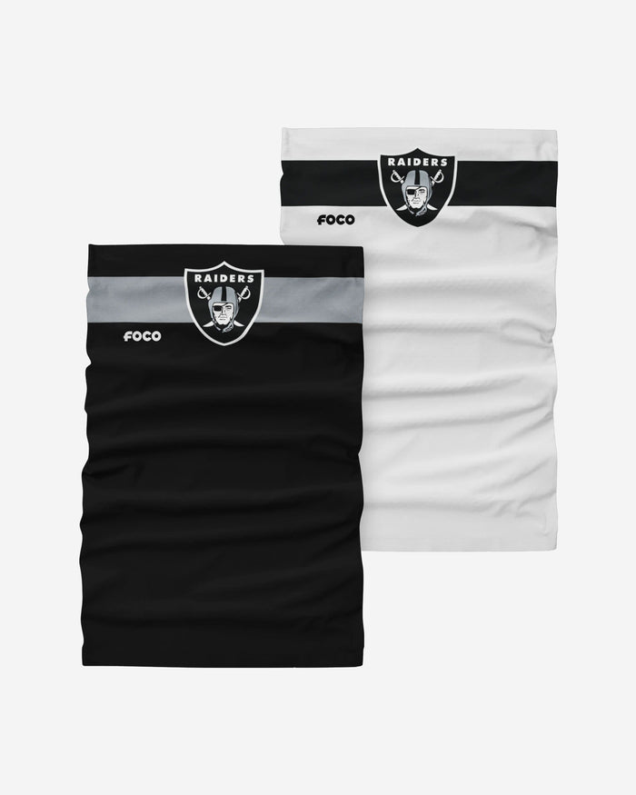 Las Vegas Raiders Stitched 2 Pack Gaiter Scarf FOCO - FOCO.com