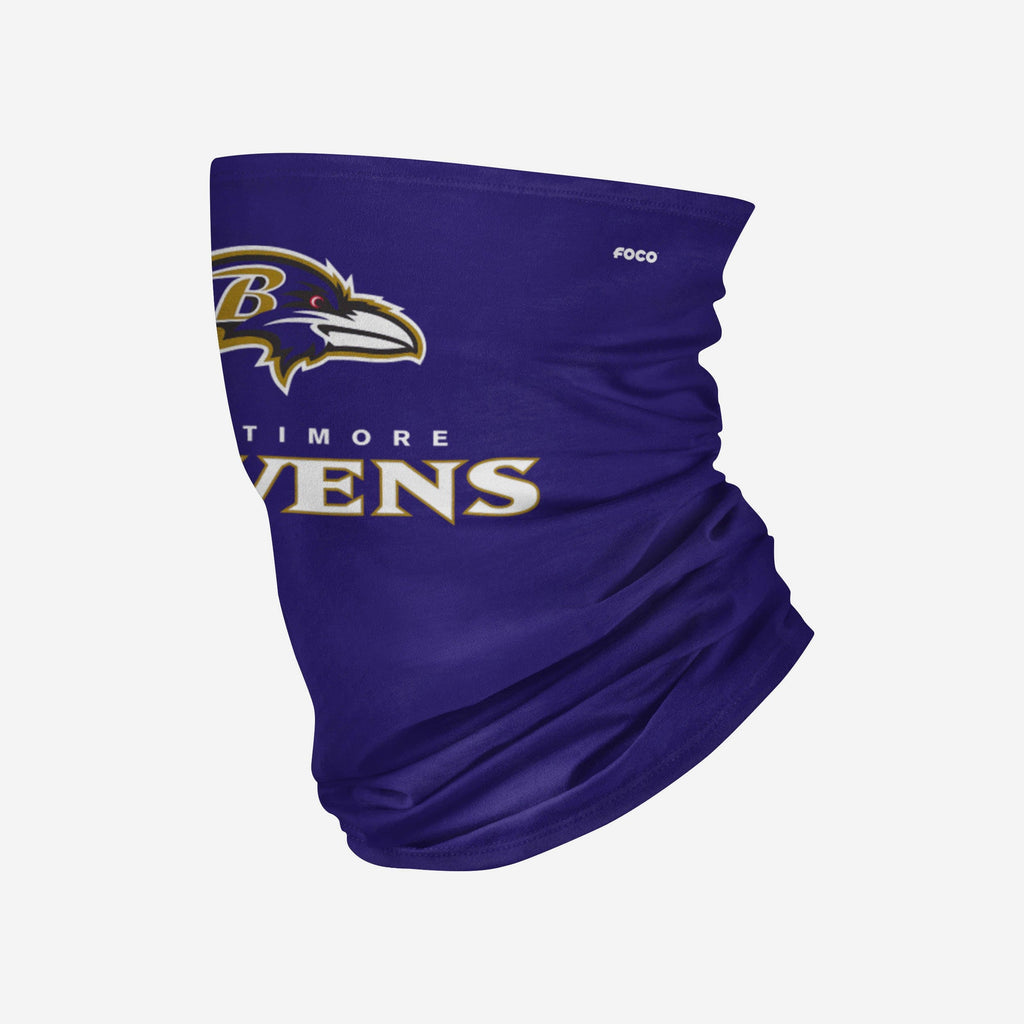 Baltimore Ravens Team Logo Stitched Gaiter Scarf FOCO - FOCO.com