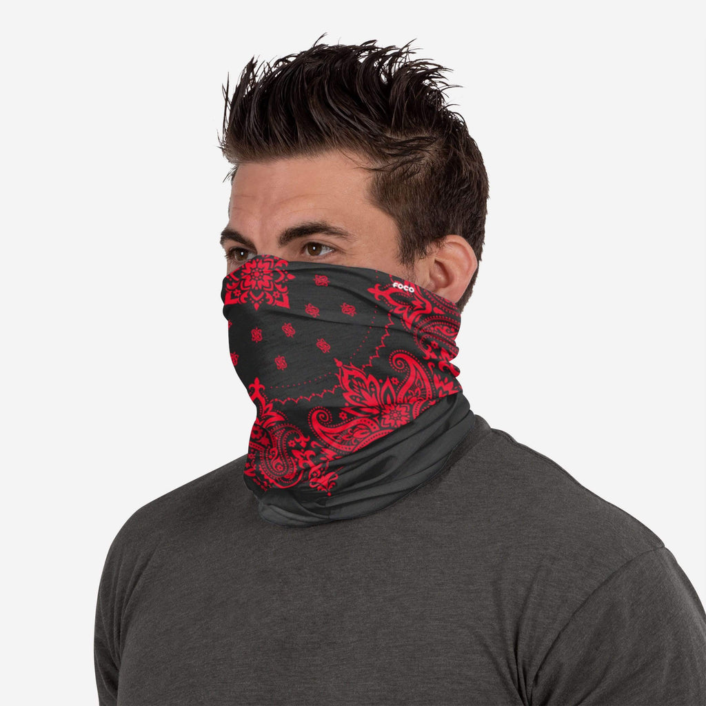 Black & Red Bandana Gaiter Scarf FOCO