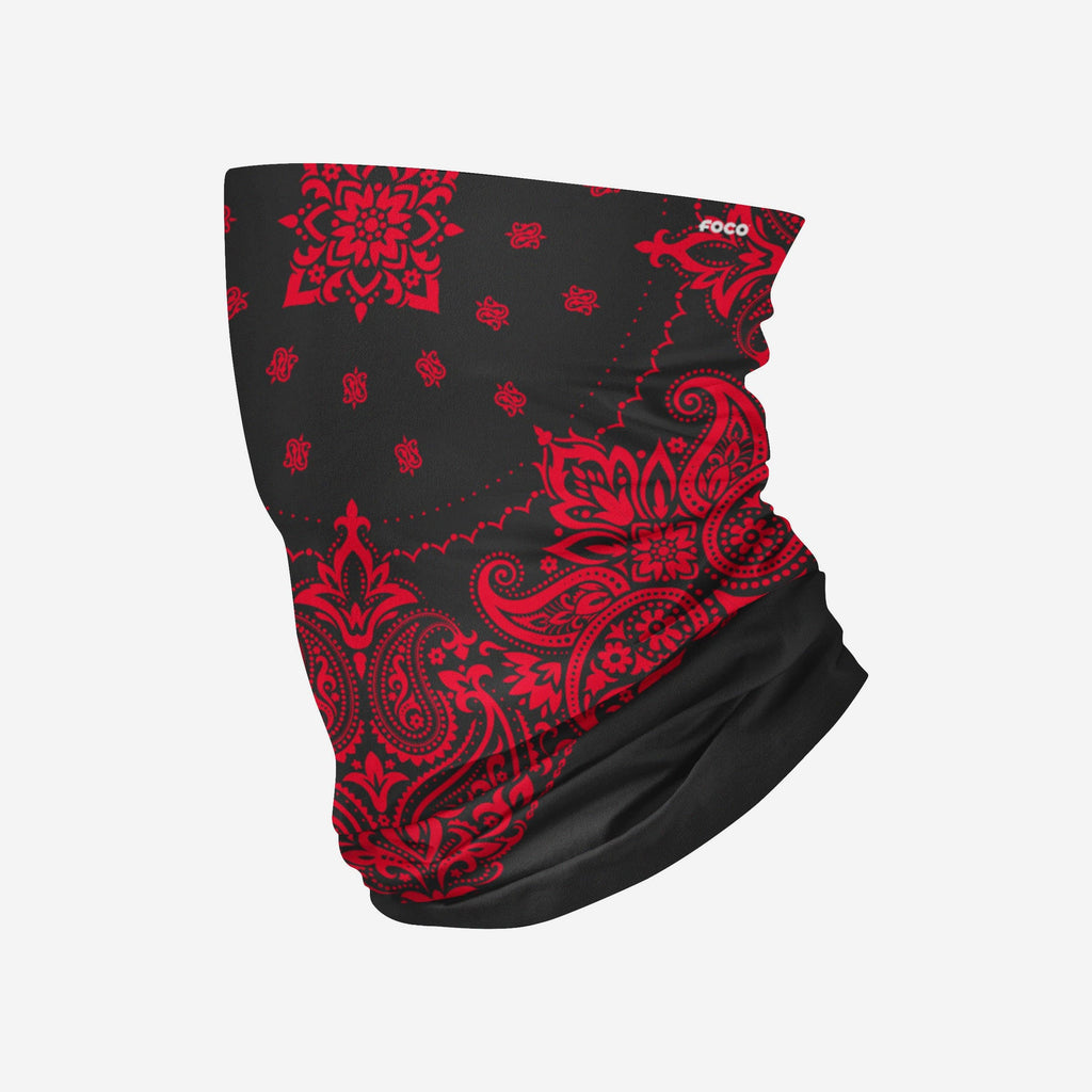 Black & Red Bandana Gaiter Scarf FOCO - FOCO.com