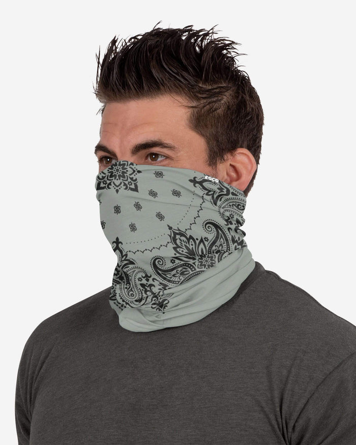 Grey & Black Bandana Gaiter Scarf FOCO - FOCO.com